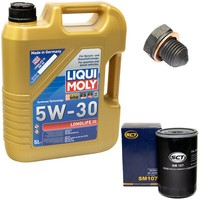 MotoröL Set 5W-30 5 Liter + ÖLfilter SM 107 + Schraube FüR Audi Seat Inca VW