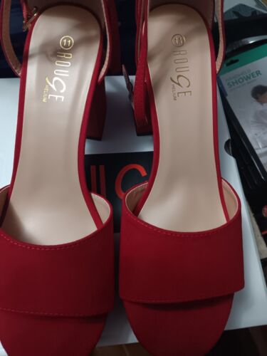 Rouge Helium Shoes Women's Wedge Heels Size 11 Strikeout Red