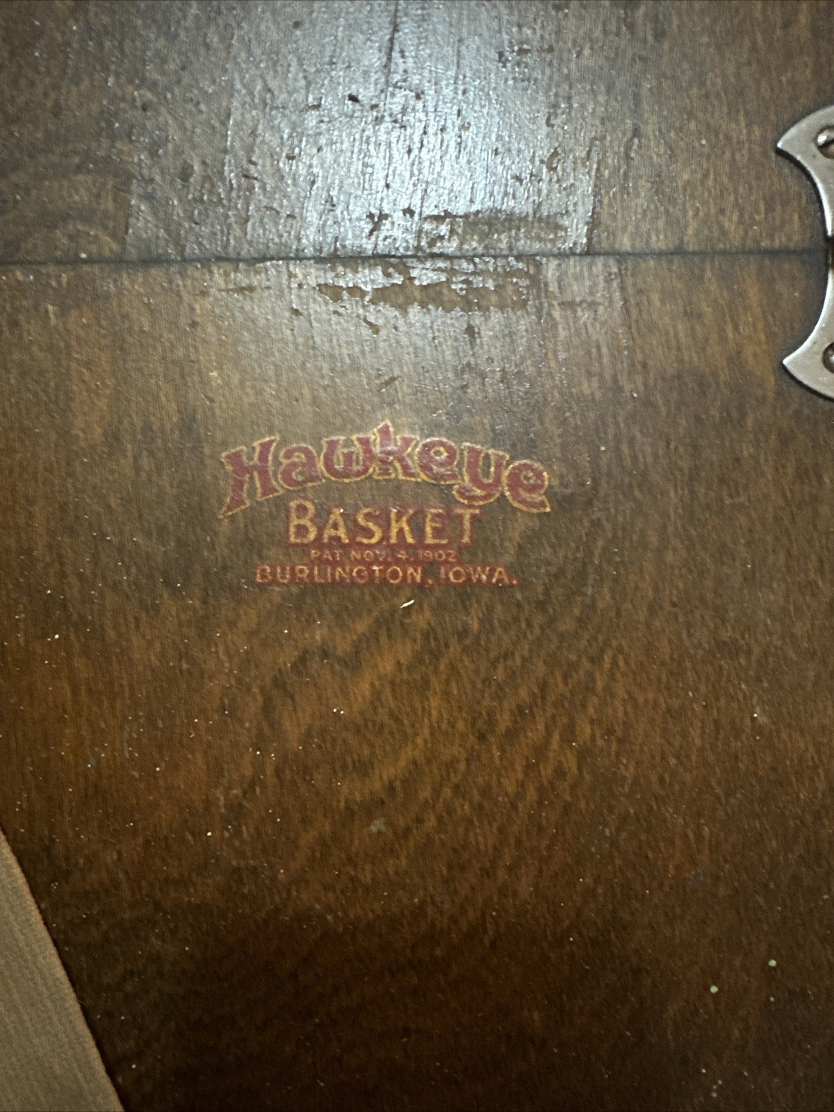 Vintage, Hawkeye Picnic Basket From Burlington, Iowa, All Original And