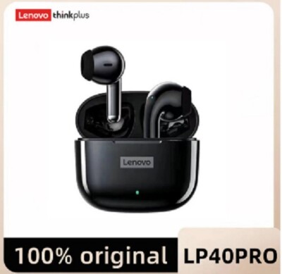 Black Lenovo Thinkplus LP40 Pro Wireless Earbuds W/ Case NEW