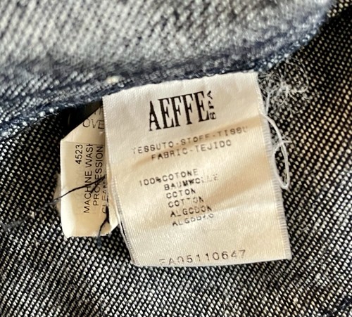 Future Ozbek Vintage Bordado a medida Denim Trucker Chaqueta, Italia Talla US 8 - Imagen 8 de 8