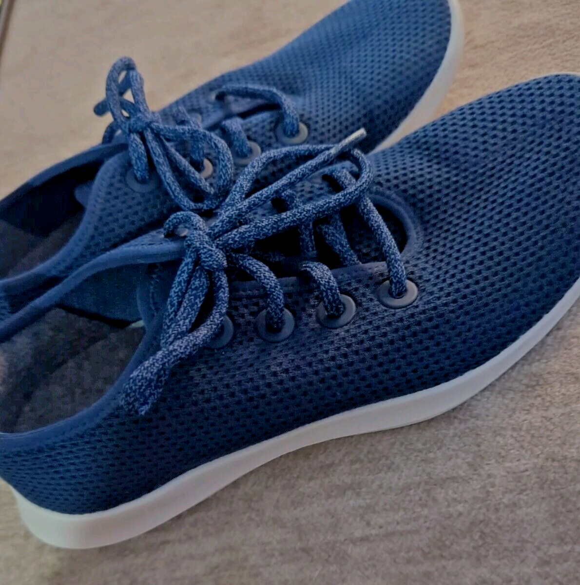Allbirds Shoes Womens US 10 EU 40 Navy Blue Lace-Up Tree Runner Walking Sneaker
