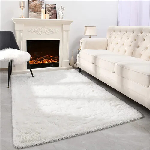 Pink Carpet for Living Room Plush Rug Bed Room Floor Fluffy Mats Anti-slip Home - Picture 8 of 37