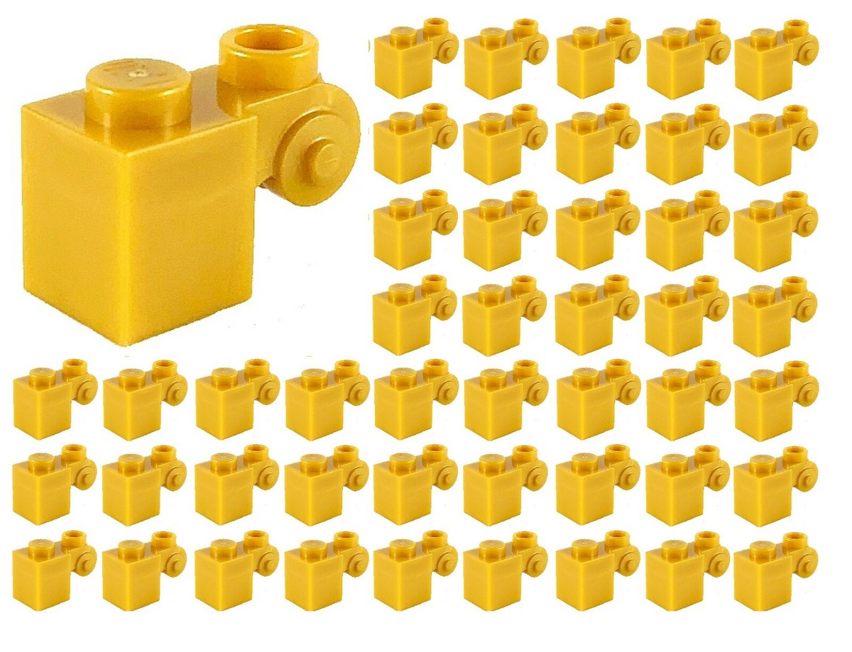 ☀️NEW LEGO 50x Warm Pearl Gold ornamental Brick 1X1X2 Scroll w