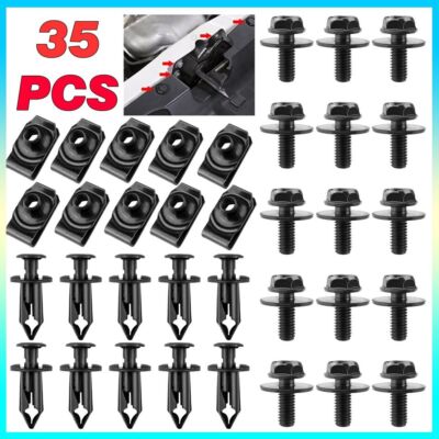 40-Piece Engine Splash Shield & Bumper Hardware Kit - Bolts, Screws, U-Nuts, Clips