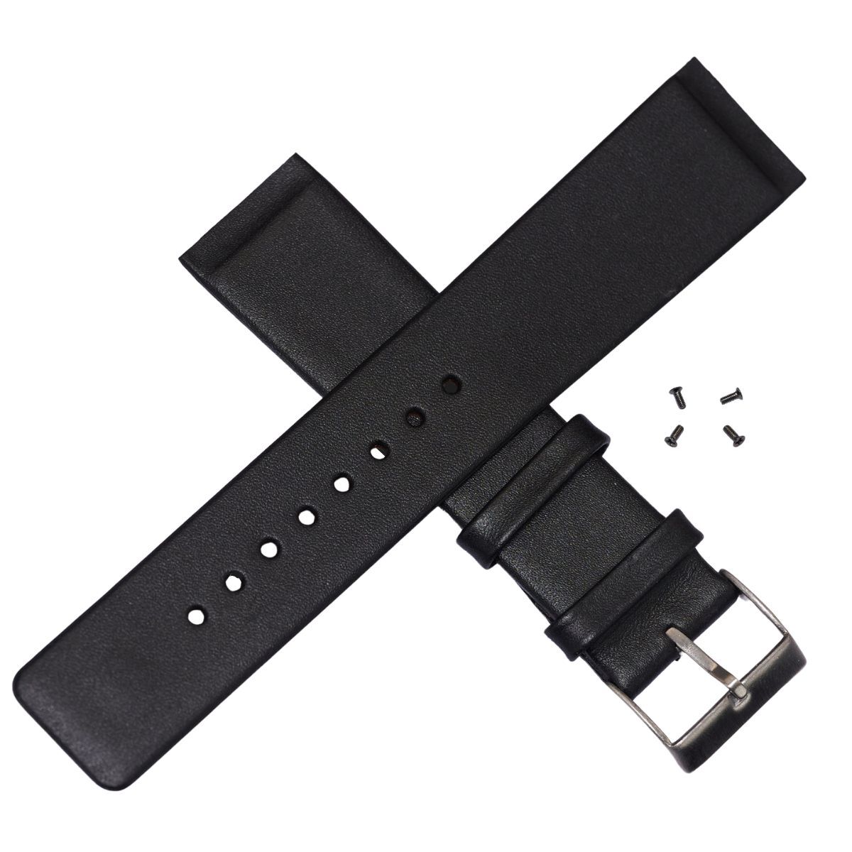 Leather Watch Strap for Skagen 22mm With Screws Black Band 233XXLSLB
