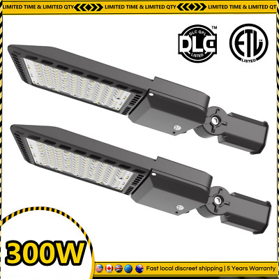 2-PACK LED Parking Lot Lights Module Street Pole fixture Shoebox Area Light 300W