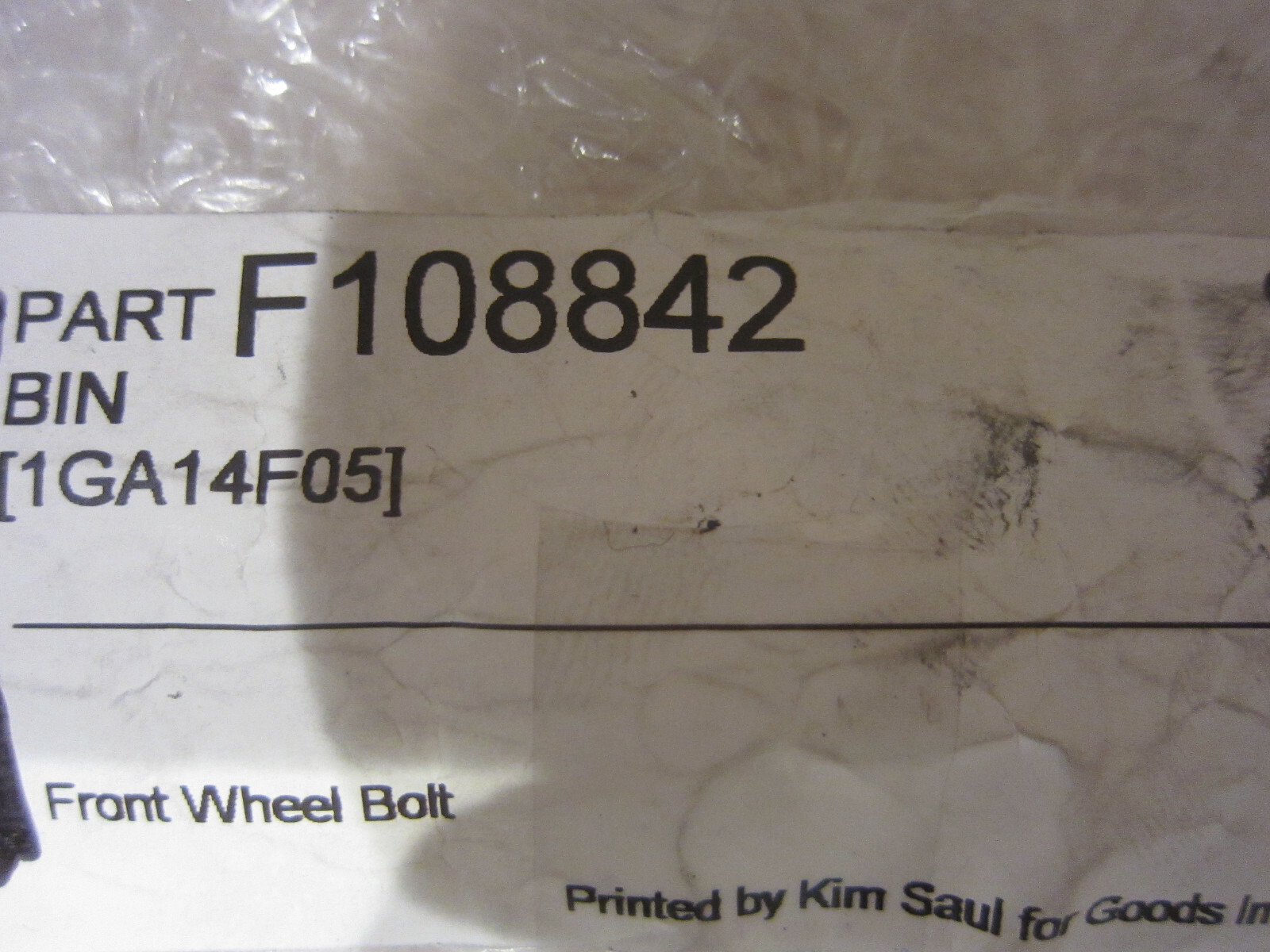 Ferrari 308 - Front Wheel Bolt / Lug Nut - P/N 108842