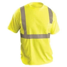 OccuNomix Type R Class 2 Hi-Vis Wicking Birdseye Mesh Short Sleeve T-Shirt, LUX-