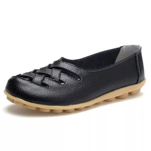 UK Women Ladies Slip On Leather Comfy Work Summer Casual Loafers Shoes Sizes $ - Picture 7 of 36