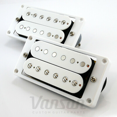 NEU Vanson '57 Alnico II PAF Style Humbucker Set für LP, SG, ES etc., weiß N&B