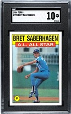 1986 Topps #720 Bret Saberhagen All Star SGC 10 GEM MINT