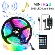 DC5V USB 5050 RGB LED Strip Light Remote Kit Music light TV LED Backlight 1m-5m