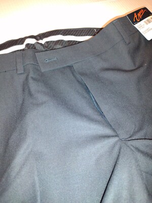 Men's Egara Slim Fit Black Dress Slacks Poly Blend Size 40 Waist Unhemmed  NWT | eBay