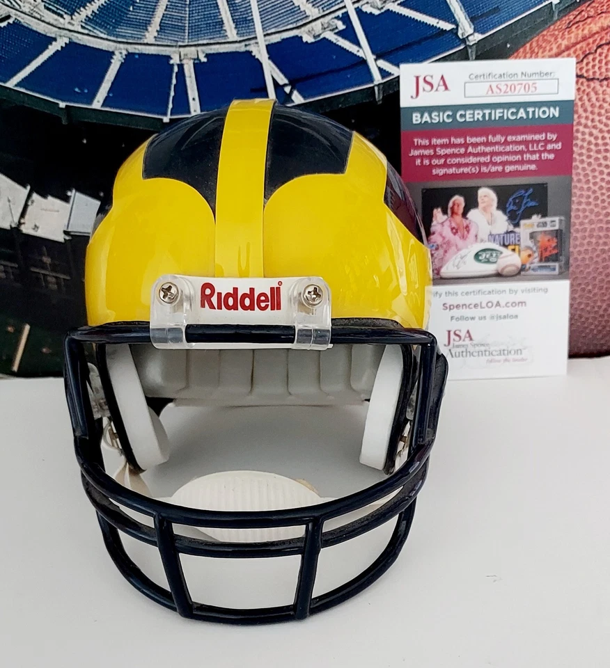 Braylon Edwards Signed Michigan Wolverines Mini-Helmet JSA COA - Image 4 of 4