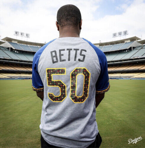 Mookie Betts 2023 Dodgers Black Heritage Night Jersey SGA ~ Size XL Extra  Large