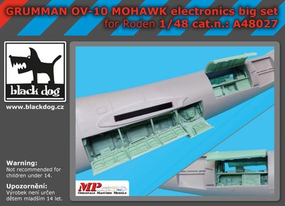 Black Dog 1/48 Grumman OV-10 Mohawk Electronics Big Set for Roden