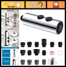 Metal Pull Down Kitchen Faucet Head Replacement, 15 Adapters, 2 Function Spray N