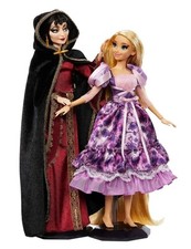 Disney  s Tangled Rapunzel  Mother Gothel Doll Set By Mattel Creations In Hand 