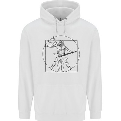 Alte Rocker Vitruvian Gitarrist Lustig Gitarre Kinder Kapuzenpulli