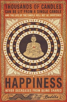 Poster Studio B - Buddha Happiness Thousands of Candles 24x36'' NEW P2920