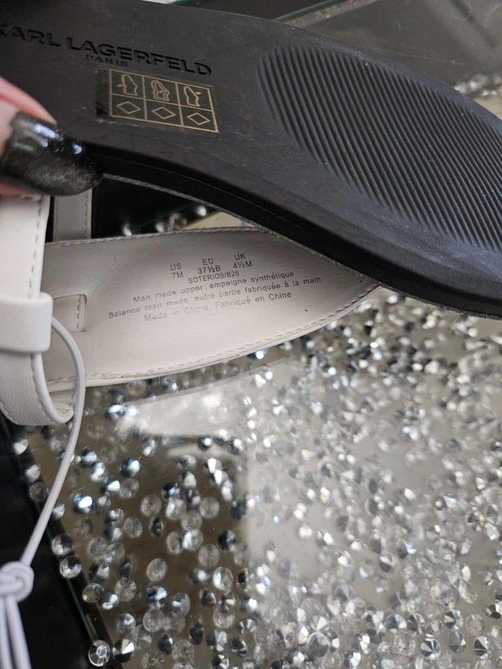 NUEVAS Sandalias para Mujer Karl Lagerfeld Paris Chanclas Soterios Talla 6,5 7 8,5 Foto 2 de 4