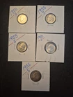 5 Beautiful Uncirculated 1955 S Silver Roosevelt Dime Coin Collection
