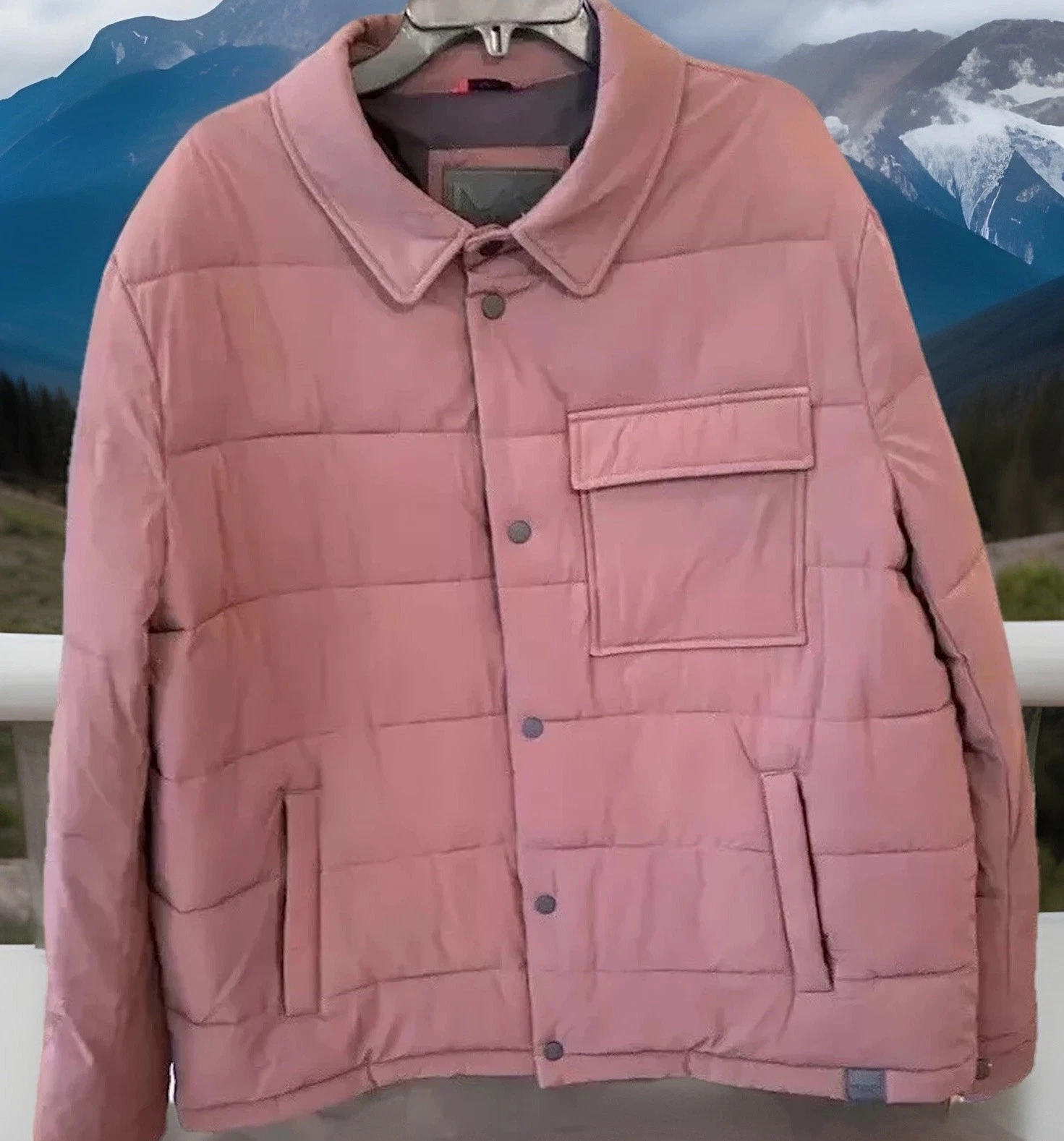 Giacca Michael Kors XL Uomo Cappotto Marrone Ingegnerizzato da Viaggio Sostenibile $179 Nuova con etichette