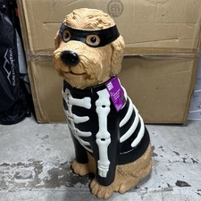 Home Accents 2.5ft  Glow in the Dark Skeleton Golden Doodle Home Depot 2025 NEW