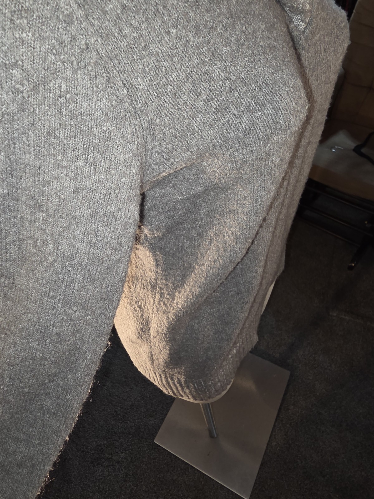 Style&Co. Solid Dark Gray Collared Long Sleeve Pu… - image 6