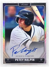 PETEY HALPIN SIGNED PULSE CARD CLEVELAND GUARDIANS AUTHENTIC ROOKIE AUTO #A-PHA