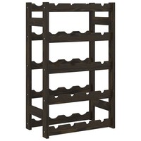 Weinregal FüR 20 Flaschen Schwarz Massivholz Kiefer