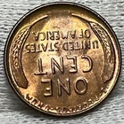 1939 Wheat Penny Errors Die Clash Rainbow Toning Uncirculated