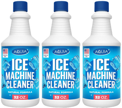 3pk Aquia Ice Machine 32oz EACH-Cleaner & Descaler Natural Liquid Formula 19z