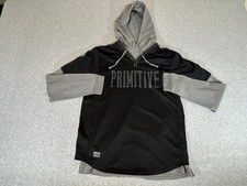 Primitive Hoodie Mens Large Black Two Fer Bas...