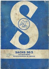 SACHS 50/2 50cc TWO-SPEED ENGINE ORIGINAL 1961 FACTORY REPAIR MANUAL