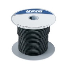 Ancor 108002 Marine Primary Tinned Copper Boat Wiring 10-Gauge, Black, 25-Feet