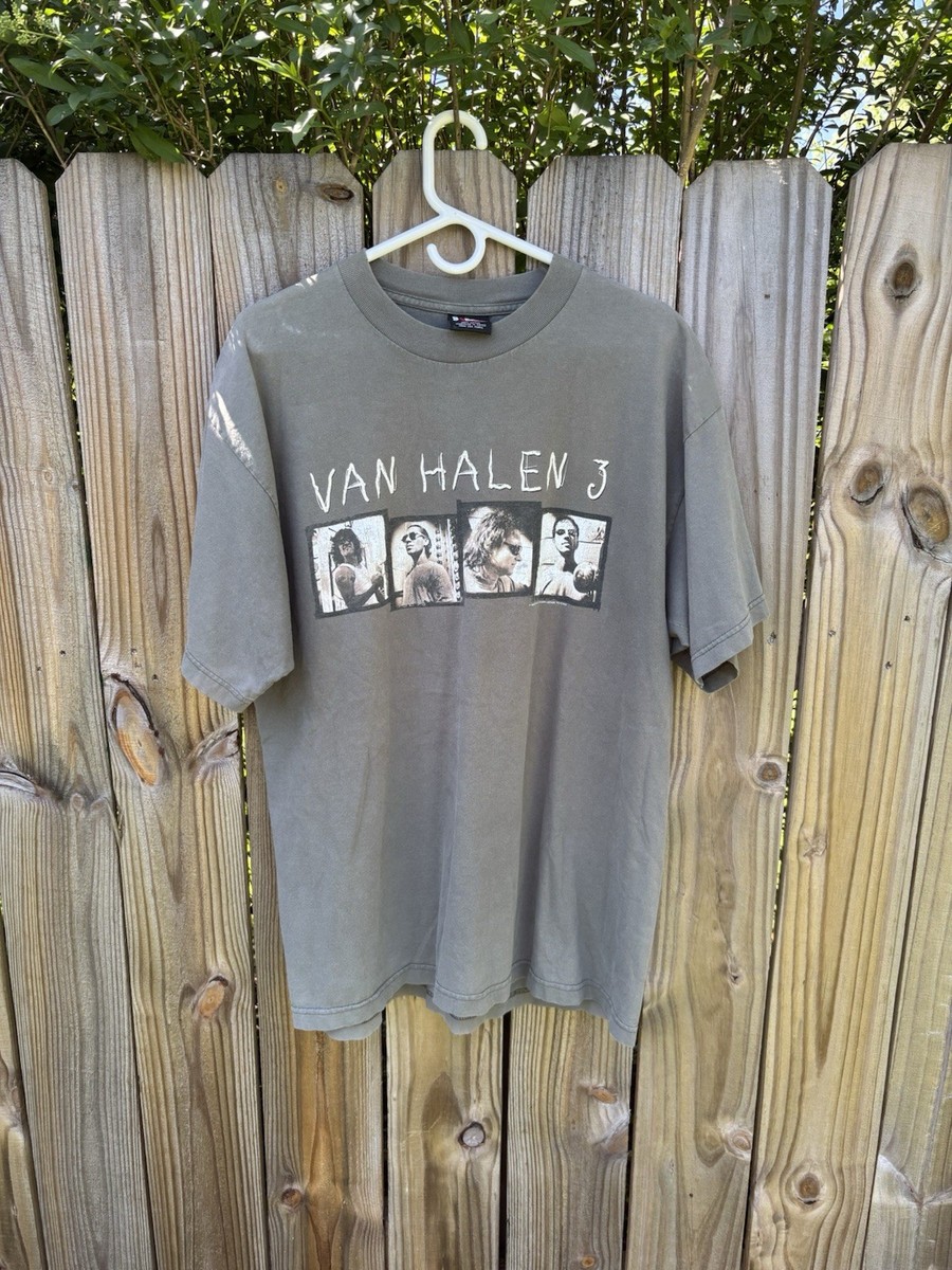 Vintage Van Halen 3 Tour 1998 Band T Shirt Giant Tag Green