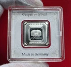 Geiger Edelmetalle - 10 Gram .999 Fine Silver Square Bar SEALED in Assay COA
