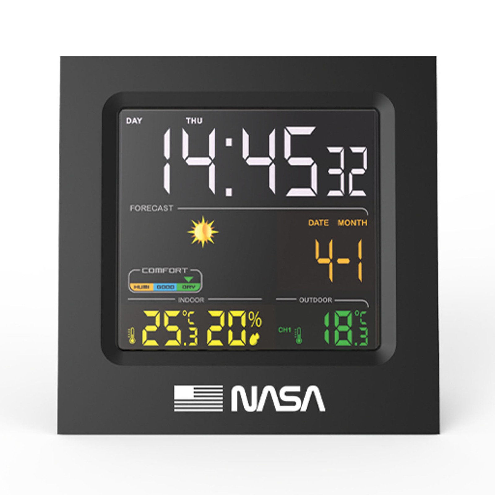 Station Météo NASA WS300 avec Écran LCD 4.3 Pouces et Fonctions Calendrier