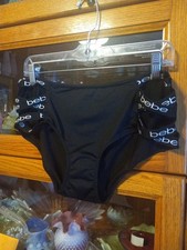 Vintage Panty 1x Bebe Black W Strappy Open Sides 16-12 Panties Nylon Blend