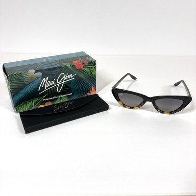 ★超レア【USオリジナル／希少MONO／6-EYEラベル／深溝】マイルストーンズ Maui Jim Sunglasses Lychee Womens Black Tokyo Tortoise Womens