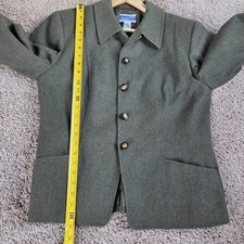 Vintage Pendleton Green Virgin Wool Blazer Women's Size 10 Woolmark usa made