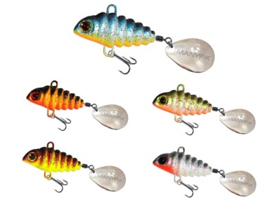 Leurre Manyfik PePe 3D 12g 27mm - Tail Spinner Coulant Pour Truite Et