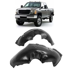 Driver & Passenger Side Fender Liners For 01-07 Chevrolet/ GMC Silverado Sierra