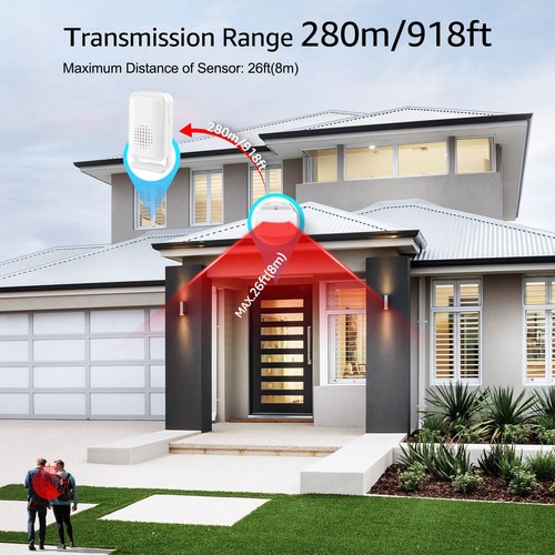 Wireless Motion Sensor Detector Door Bell Welcome Chime Alarm for Home/Office - Picture 7 of 12