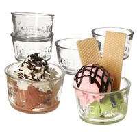 6X Gelato Glas-Eisbecher 150Ml Dessert-Schale EisgläSer Zylindrisch Obst Mousse