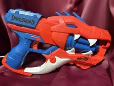 NERF DinoSquad Raptor-Slash Dart Blaster, 6-Dart Rotating Drum, Slam Fire