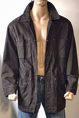 Timberland Vintage Leather Jacket Field Utility Work Barn Coat