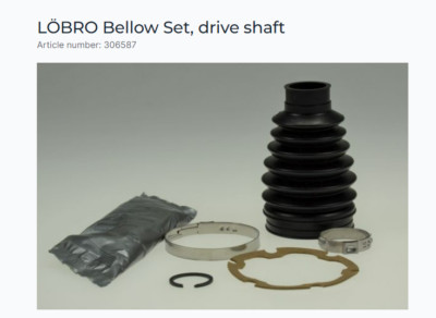LOBRO CV JOINT BOOT KIT 306587 G FOR SKODA SUPERB III,KAROQ 1.6 TDI,1.4 TSI